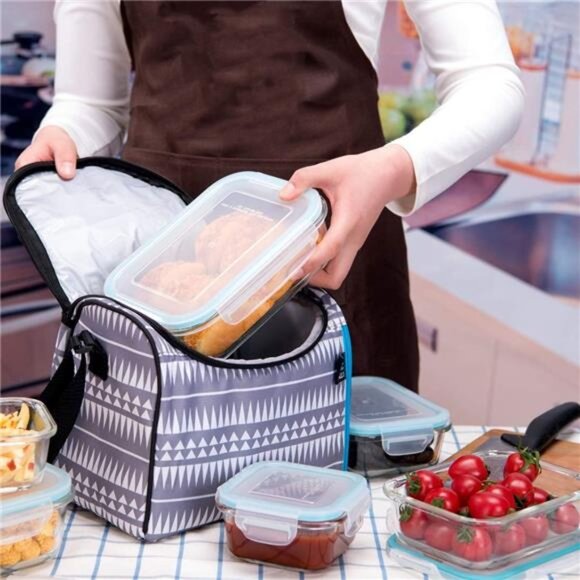 18 Piece Glass Food Storage Containers with Lids, Meal Prep Containers for Food - Picture 6 of 7